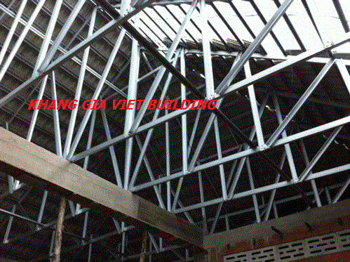 Hệ khung nhà với kèo thép mạ kẽm nhẹ