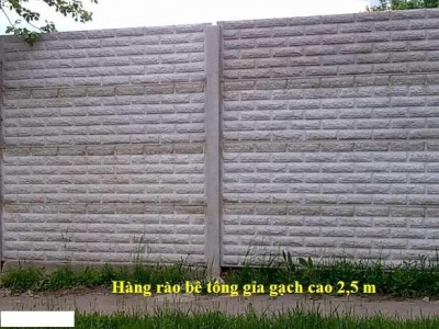 Hàng rào bê tông đúc sẵn công nghệ mới