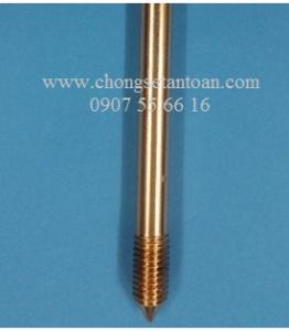 Cọc tiếp địa thép mạ đồng D14, dài 2,4m