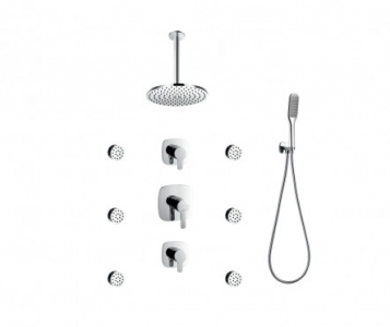 Sen mưa massage cao cấp bằng đồng mạ Chrome Hàng tiêu chuẩn Úc