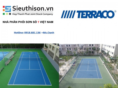 Cần mua sơn cho sân tennis của Terraco màu xanh F1