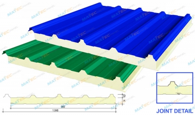 Tấm lợp panel pu