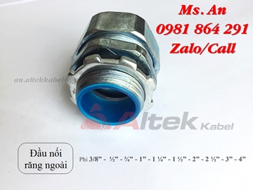 Đầu nối răng ngoài nối ống ruột gà hàng nhập khẩu 