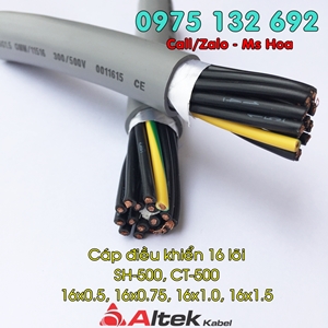 Cáp điều khiển Cu/Pvc/Pvc 16x0.5, 16x0.75, 16x1.0, 16x1.5 cam kết chất lượng cho mọi công trình