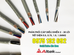 Cáp điều khiển 6x0.5, 6x1.0 chống nhiễu Altek Kabel