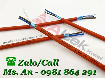 Dây cáp chống cháy 2 lõi 2x1.0/2x1.5/2x2.5mm2 + Al + E, tiêu chuẩn CE 