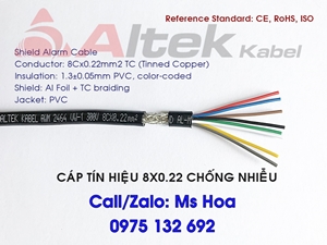 Bảng giá cáp tín hiệu 8x0.22 (24AWG) chất lượng cao cho dự án công trình