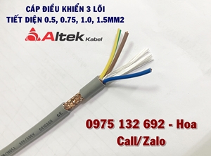 Cáp điều khiển 3x0.5 chống nhiễu, không chống nhiễu Altek Kabel