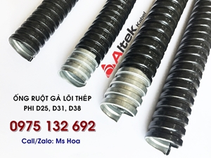 Ống ruột gà phi 1” đường kính trong 25mm, đường kính ngoài 31mm