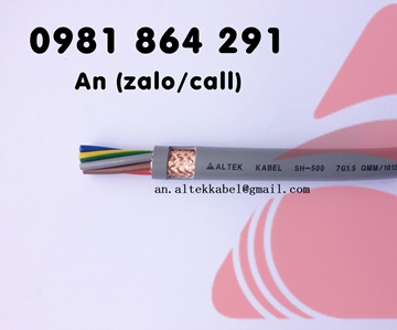 Cáp điều khiển 7 lõi 7x1.0, 7x1.5 SQmm loại thường, chống nhiễu.