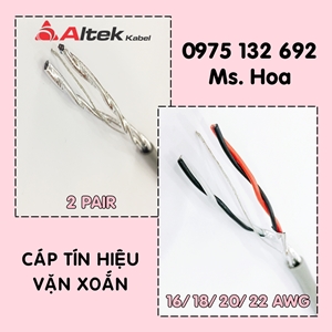 Cáp xoắn chống nhiễu hai lớp, cáp chuẩn AWG, cáp tín hiệu Altek Kabel
