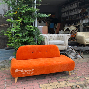 Sofa băng dài 1m5 khung gỗ thông chỉ có giá hơn 4 triệu