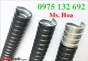 Ống ruột gà 1 1/4” (31mm – 39mm) Ống kẽm đàn hồi vỏ đen D31