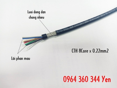 Cáp tín hiệu chống nhiễu 8 x 0.22 (24AWG) Altek Kabel