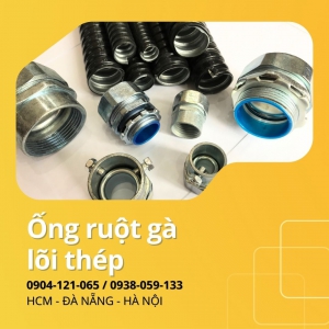 Ống ruột gà lõi thép bọc nhựa pvc / Ống kẽm đàn hồi luồn dây điện