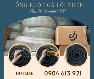 Ống ruột gà lõi thép, ống kẽm đàn hồi luồn dây điện 