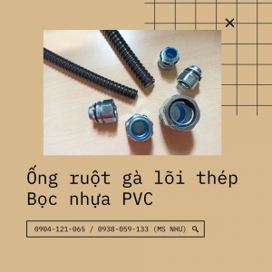 Ống ruột gà lõi thép / Ống thép mềm bọc nhựa - Thép mạ kẽm