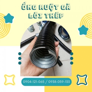 Ống ruột gà lõi thép luồn dây điện / Chất liệu Thép mạ kẽm