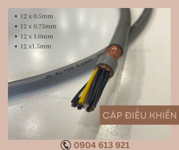 Dây cáp điều khiển, cáp tín hiệu 12 lõi, dây điện 12x0.75mm