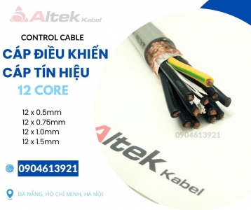 Cáp tín hiệu chống nhiễu , cáp điều khiển 12 lõi 0.5mm/0.75mm/1.0mm/1.5mm