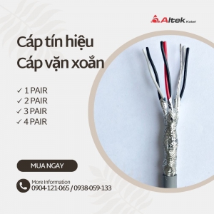 Cáp điều khiển / Cáp tín hiệu vặn xoắn 1Pair 22AWG AL foil