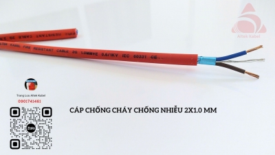 Cáp tín hiệu báo cháy chống cháy 2x1.0mm