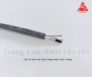 Cáp tín hiệu vặn xoắn chống nhiễu 1 pair 18awg