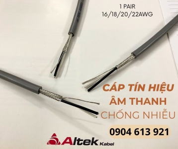 Cáp âm thanh chống nhiễu 1 pair 22awg Altek kabel