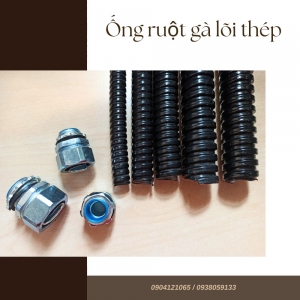 Ống ruột gà lõi thép luồn dây điện, bọc nhựa PVC