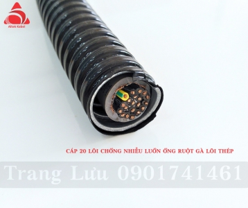 Ống ruột gà lõi thép bọc nhựa phi 20 (phi 1/2)