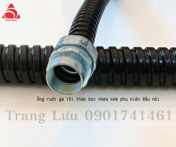 Ống ruột gà lõi thép bọc nhựa phi 16 (phi 3/8)
