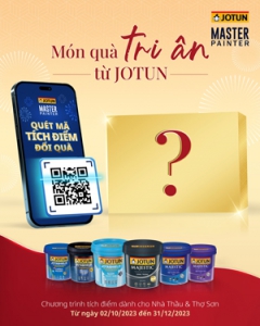Sơn Jotun chính hãng có mã vạch trên thùng sơn
