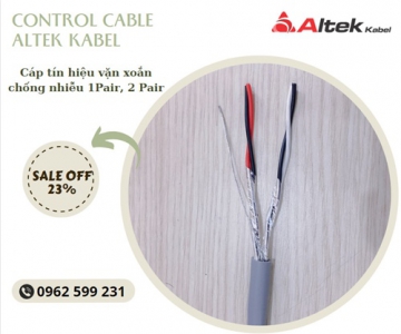Cáp tín hiệu vặn xoắn 1 Pair 16AWG, 18AWG, 20AWG, 24AWG