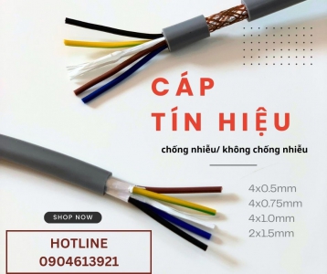 Cáp điều khiển/ cáp tín hiệu 4x0.5mm, 4x0.75mm, 4x1.0mm, 4x1.5mm