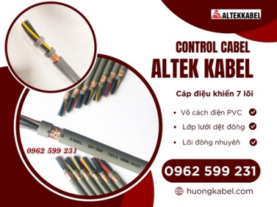 Cáp điều khiển rvv, rvvp 7 lõi 0.5-1.5mm2 Altek kabel