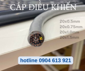 Cáp điều khiển 20x1.0mm chống nhiễu, cáp tín hiệu 20x0.5mm