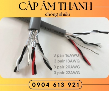 Dây tín hiệu âm thanh chống nhiễu 3 pair 18AWG