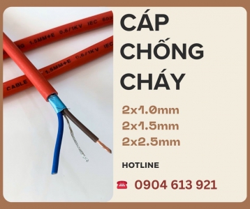 Cáp tín hiệu vặn xoắn chống cháy chống nhiễu 2x1.0mm/2x1.5mm