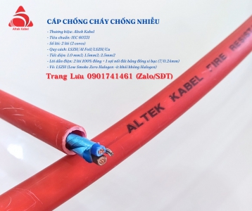 Cáp chống cháy chống nhiễu 2x1.0mm2 Altek Kabel nhập khẩu