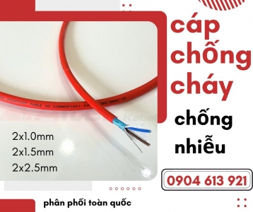 Cáp tín hiệu báo cháy chống cháy chống nhiễu 2x1.0mm/2x1.5mm/2x2.5mm