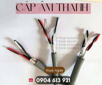 Cáp tín hiệu âm thnah chống nhiễu 2 pair 16/18/20.22AWG