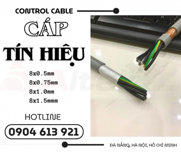 Cáp điều khiển/ cáp tín hiệu 8 lõi 8x0.5/8x0.75/8x1.0/8x1.5mm 