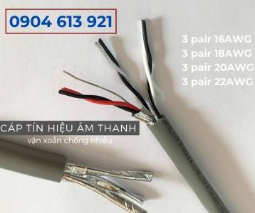 Cáp tín hiệu âm thanh chống nhiễu 3 pair 18AWG 