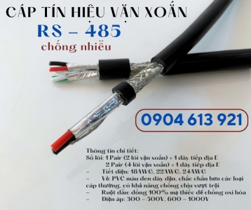 Cáp tín hiệu RS485 xoắn chống nhiễu 1 pair 24AWG/22AWG/18AWG