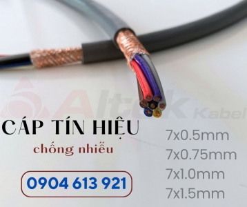 Cáp điều khiển 7 lõi , cáp điện 7x0.5mm/7x0.75mm/7x1.0mm/7x1.5mm