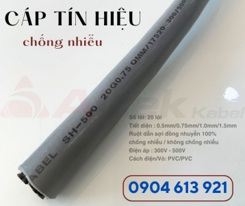 Cáp điều khiển, cáp tín hiệu 20 lõi 20x0.5mm/20x0.75mm/20x1.0mm/20x1.5mm 