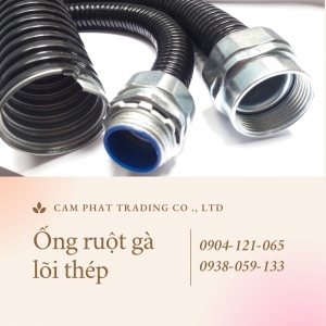 Ống ruột gà lõi thép / Ống kẽm đàn hồi bọc nhựa PVC