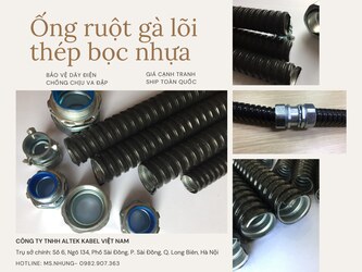 Ống ruột gà lõi thép phụ kiện bảo vệ các loại dây điện