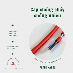 Phân phối cáp chống cháy 2 core x 1.0mm/1.5mm/2.5mm vỏ bọc LSZH