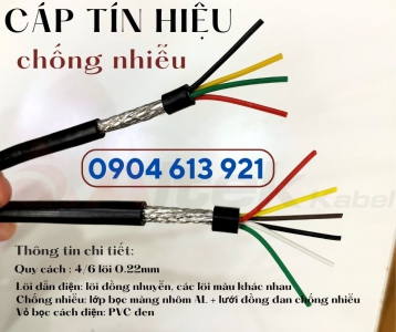 Dây tín hiệu chống nhiễu 2x0.22mm/4x0.22mm/6x0.22mm/8x0.22mm